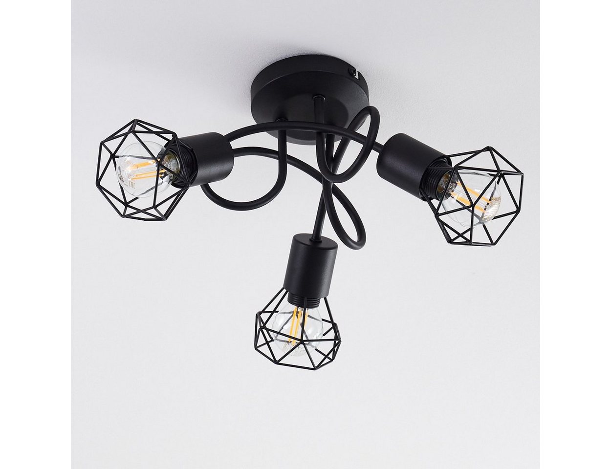 hofstein Deckenleuchte Decken Lampen schwarz Wohn Schlaf Zimmer Raum Leuchten verstellbar Bild 5