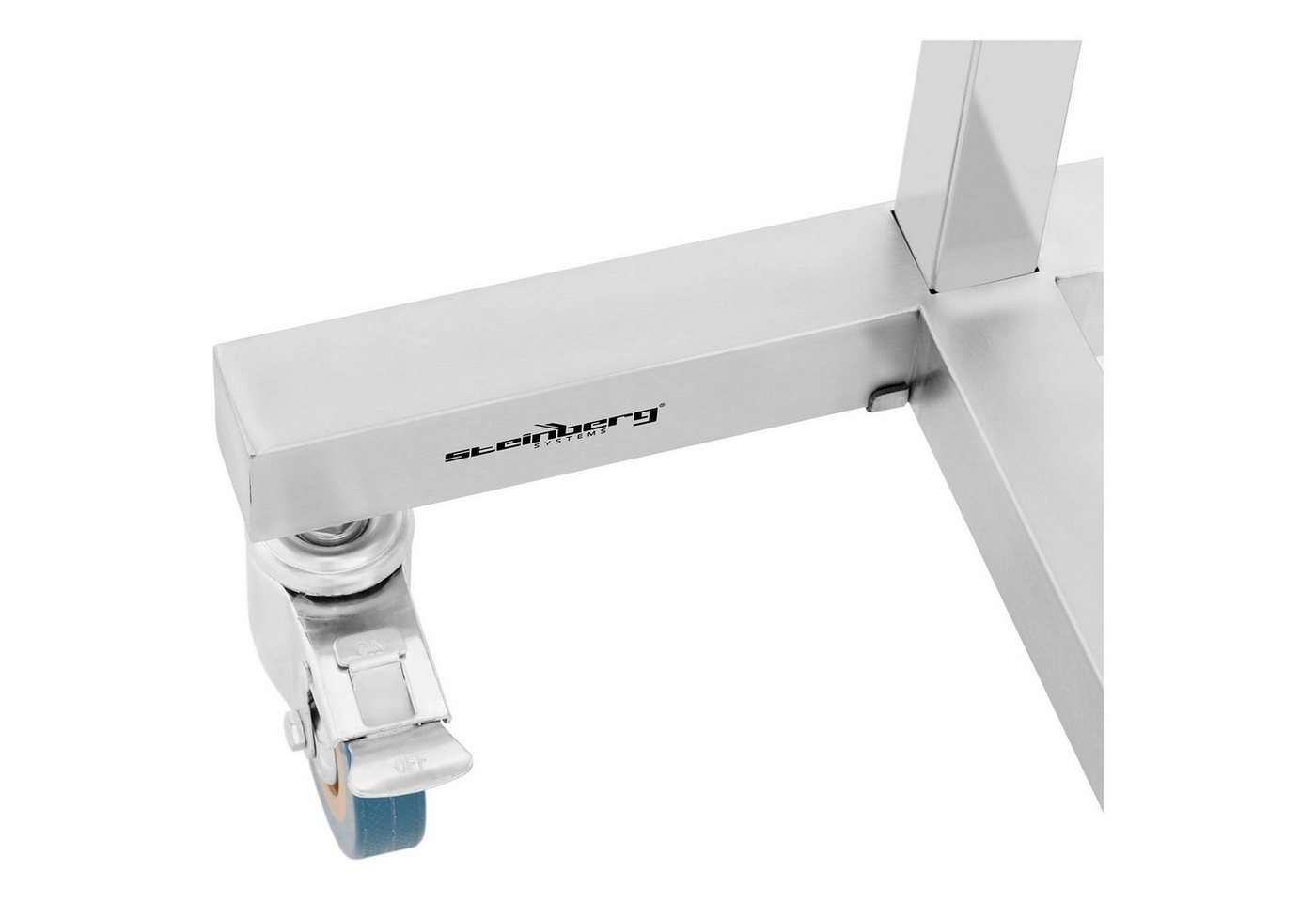 Steinberg Systems Regalwagen Instrumententisch - mobil -60x40cm- höhenverstellbar - Edelstahl/gummi