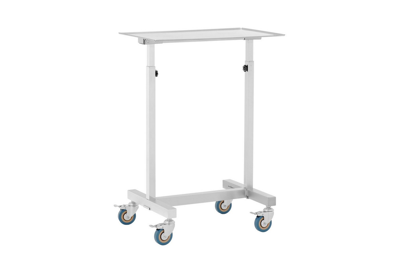 Steinberg Systems Regalwagen Instrumententisch - mobil -60x40cm- höhenverstellbar - Edelstahl/gummi Bild 2