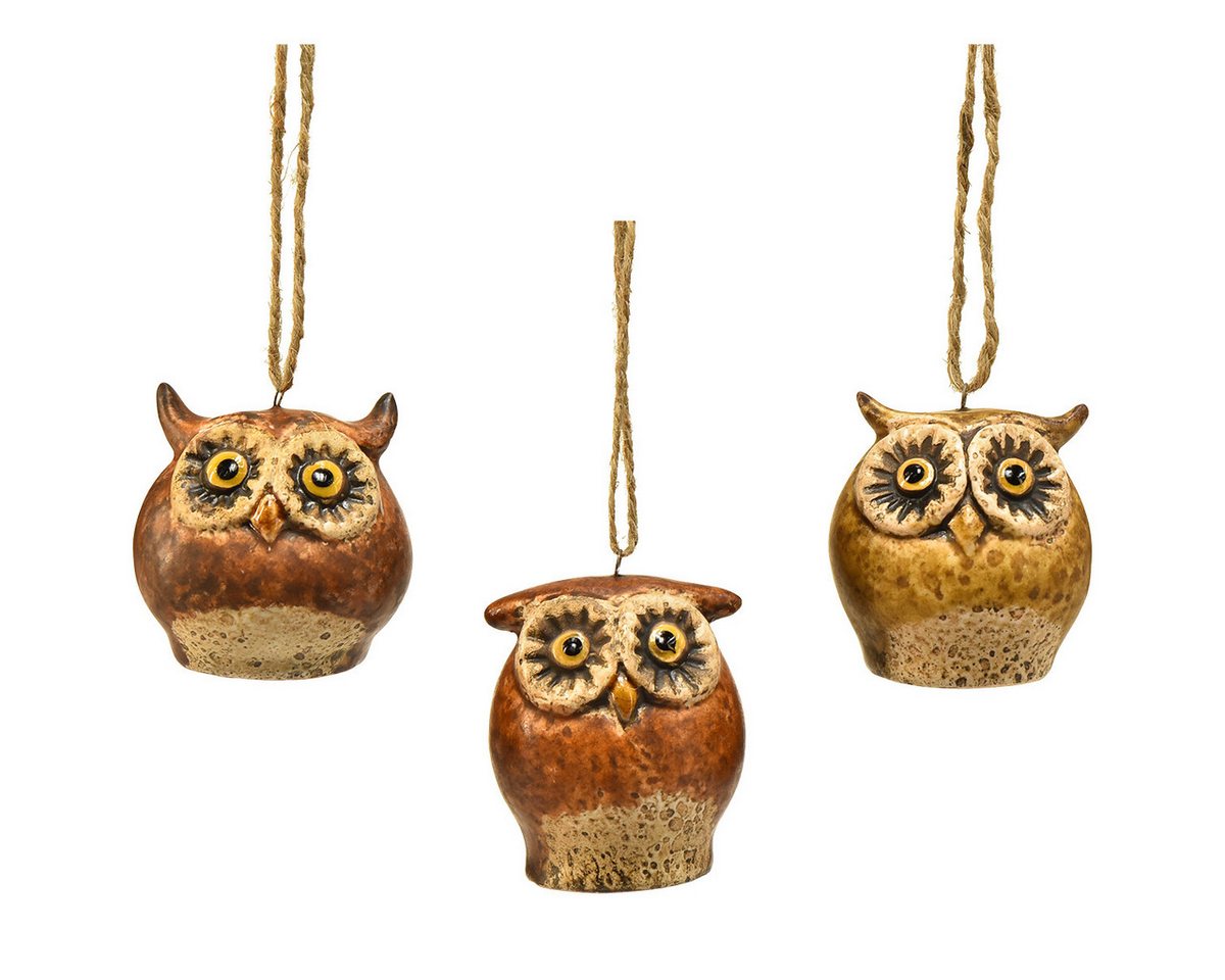 Florists Products Streudeko Bezaubernde Eulenanhänger Rustikal Braun – Herbstdeko &, 3 Stück