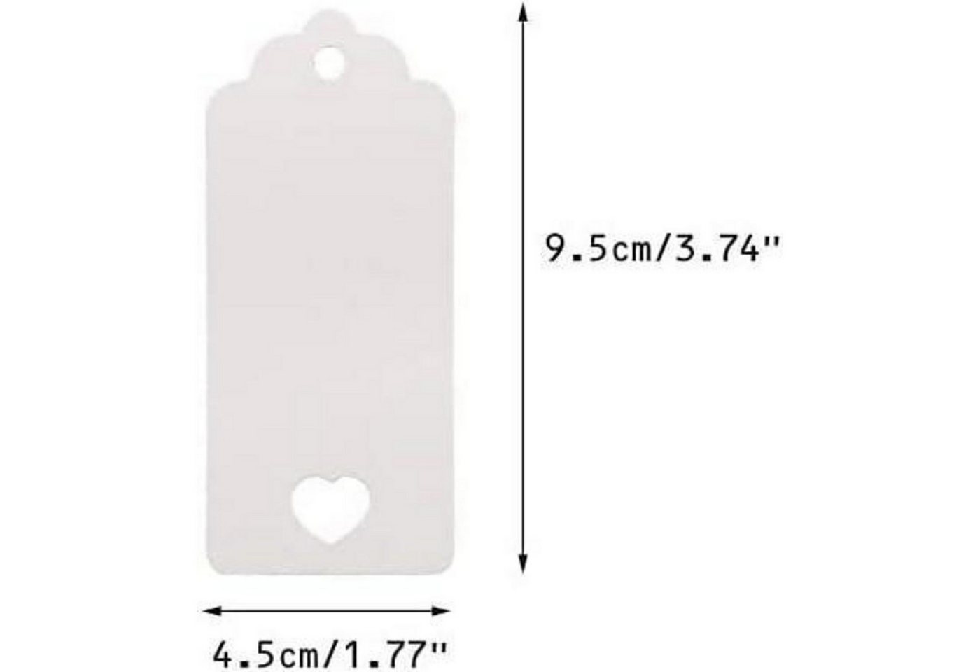 LuxusKollektion Packpapier Geschenkanhänger Kraftpapier Juteschnur Hochzeit Taufe Weiß 50 Stück Bild 3