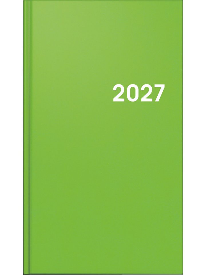Baier & Schneider Taschenkalender Taschenkalender 2027 A6 mit Wochenansicht in Hellgrün