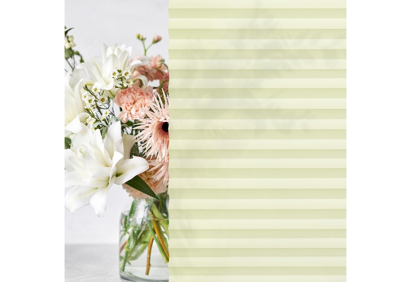 jalousiescout Plissee Pure Premium 30x130cm Creme Klemmfix ohne Bohren, halbtransparent, ohne Bohren, verspannt, Klemmfix, Polyester-Stoff, blickdicht und lichtdurchlässig Bild 3