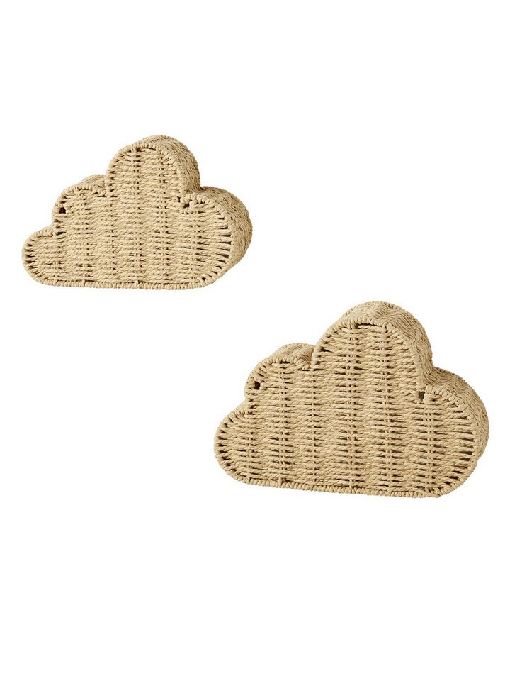 vertbaudet Kinderregal Wandregale in Wolkenform, 2er-Set aus Papierkordel, Kinderzimmer Bild 3