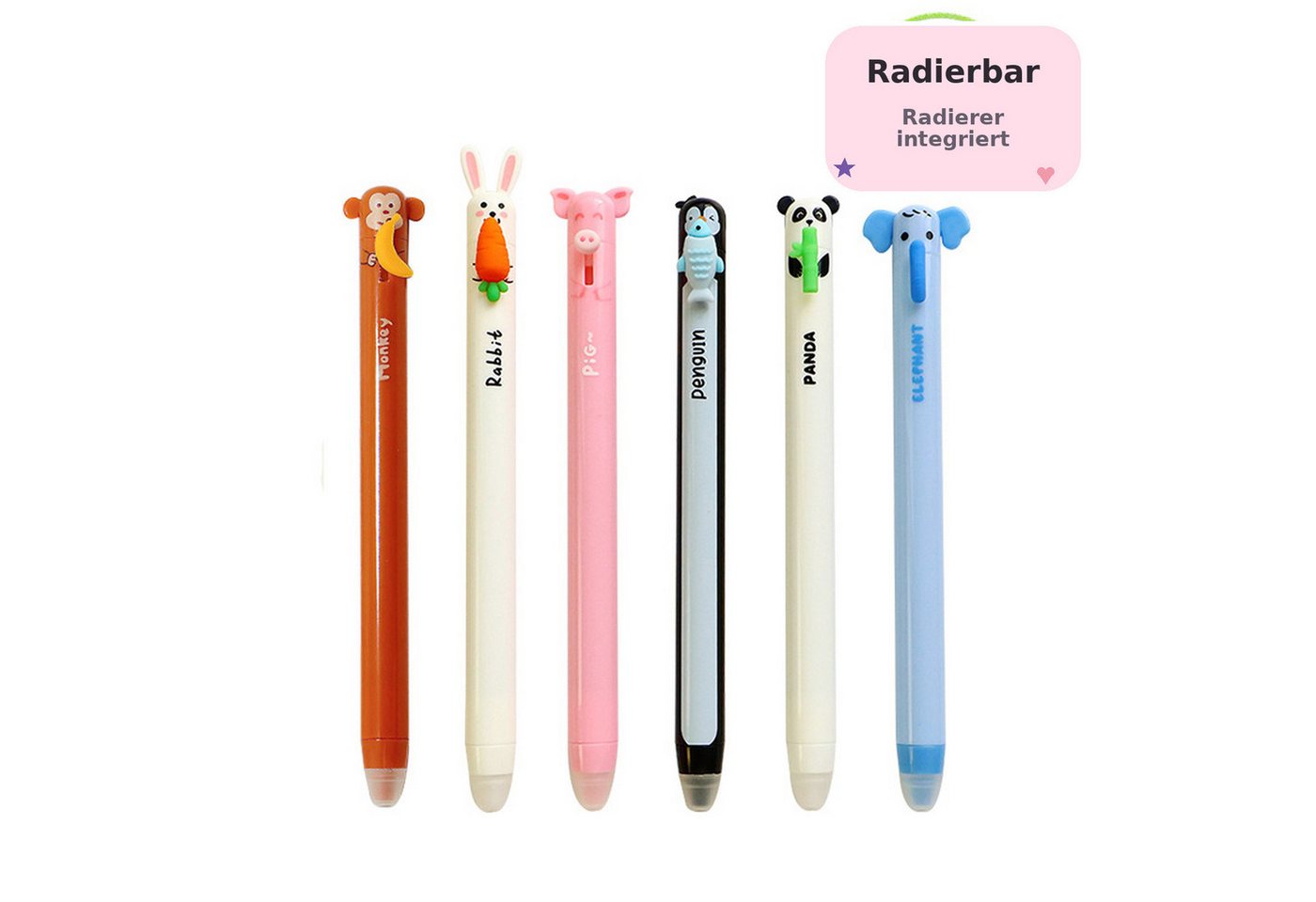 JASLIFE Gelroller Radierbare Gelstifte 6er-Set, Geschenk für Schüle,Erasable Pen Bild 5