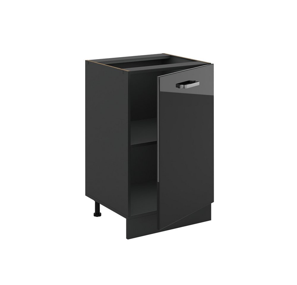 Vicco Unterschrank R-Line, Schwarz Hochglanz/Anthrazit, 50 cm ohne Arbeitsplatte (1-St) Bild 4