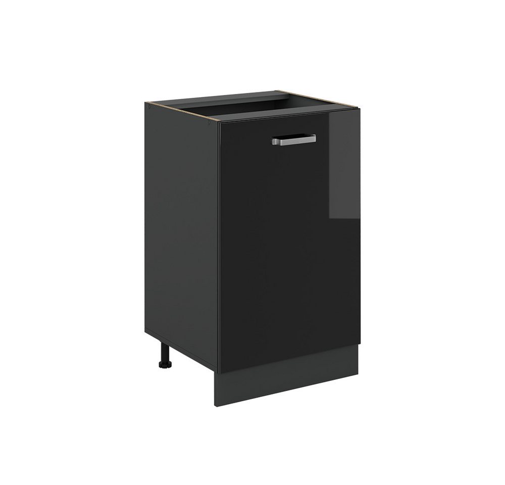 Vicco Unterschrank R-Line, Schwarz Hochglanz/Anthrazit, 50 cm ohne Arbeitsplatte (1-St) Bild 5