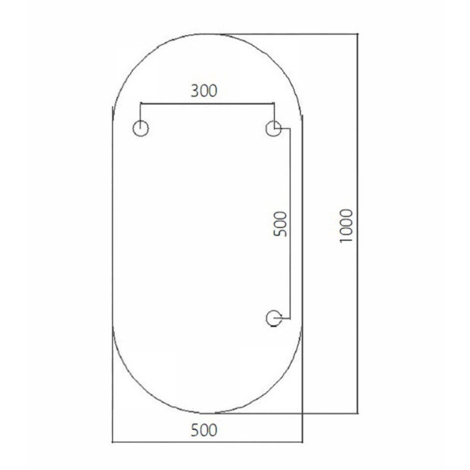 Belvit Badspiegel Oval, LED Spiegel mit Touch und Anti-Beschlag-Funktion, 100x50 cm, vertikal oder horizontal montierbar, 100x50 cm, 5 Farben Bild 4