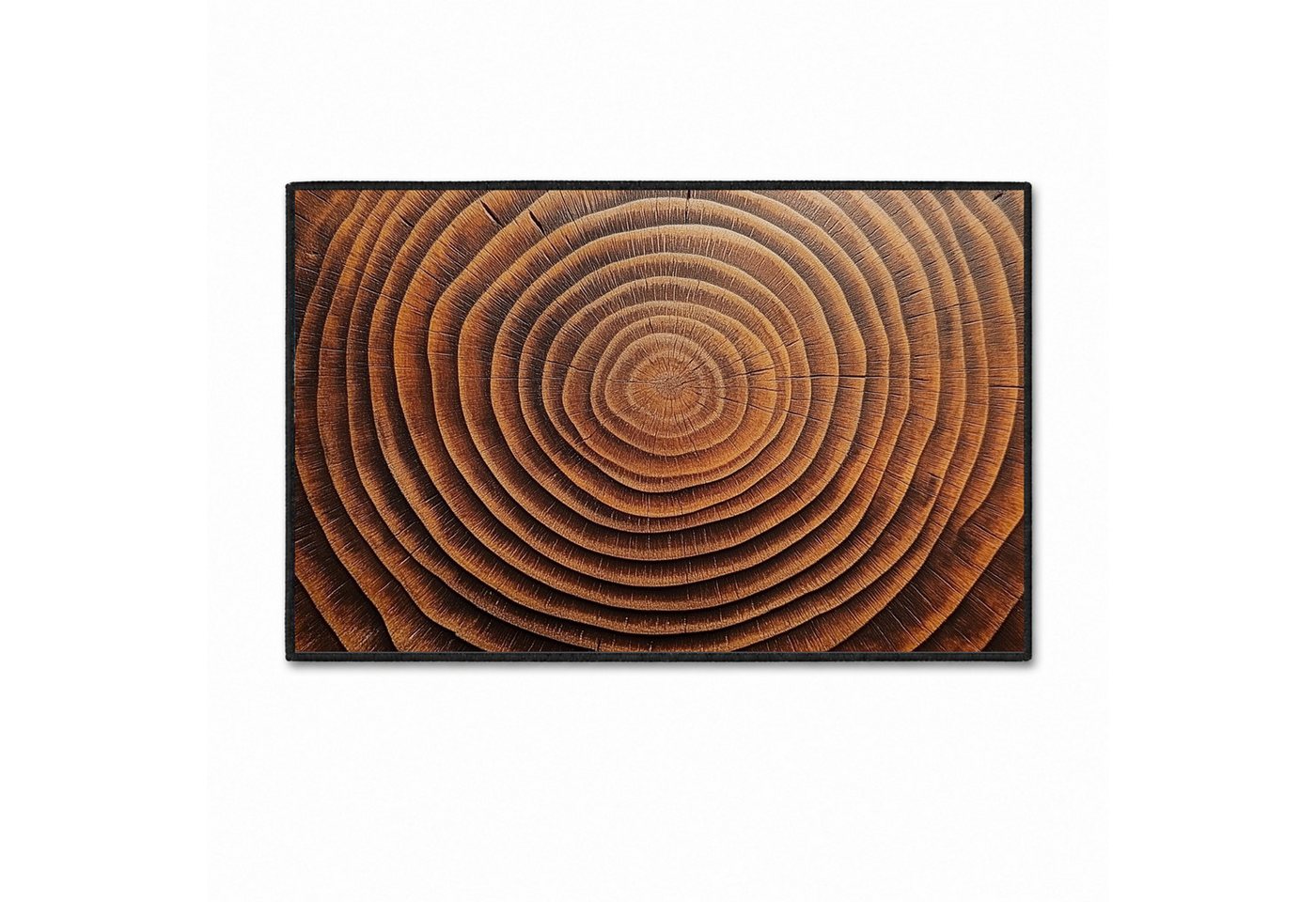 Jumpeak Teppich Baumring Holzoptik Teppich, tepichwohinzimer, teppich waschbar, Rechteckig, Höhe: 5 mm, länglicher teppich,Kunstkaschmir, teppich pflegeleicht, große teppiche Bild 2