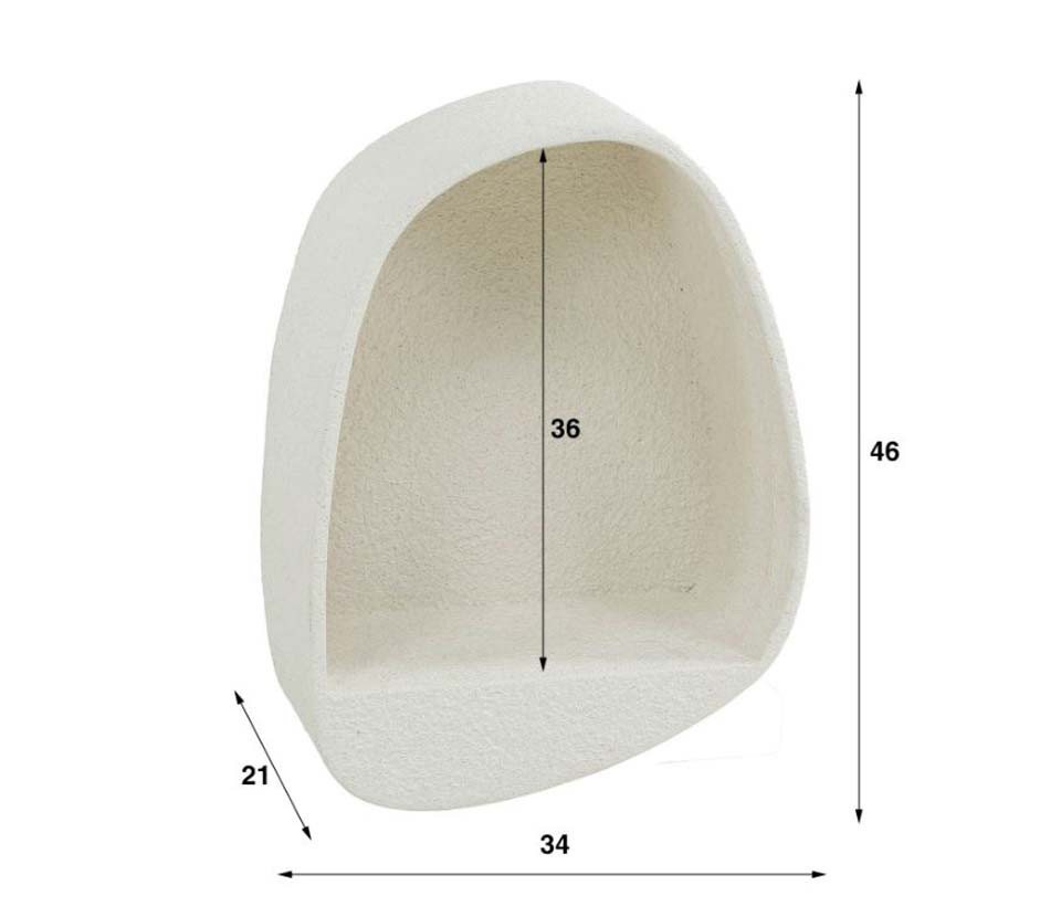 Maison ESTO Deko-Wandregal Wandregal Regal NUVARO organisch Creme Marmor-Komposit 39 cm Bild 2