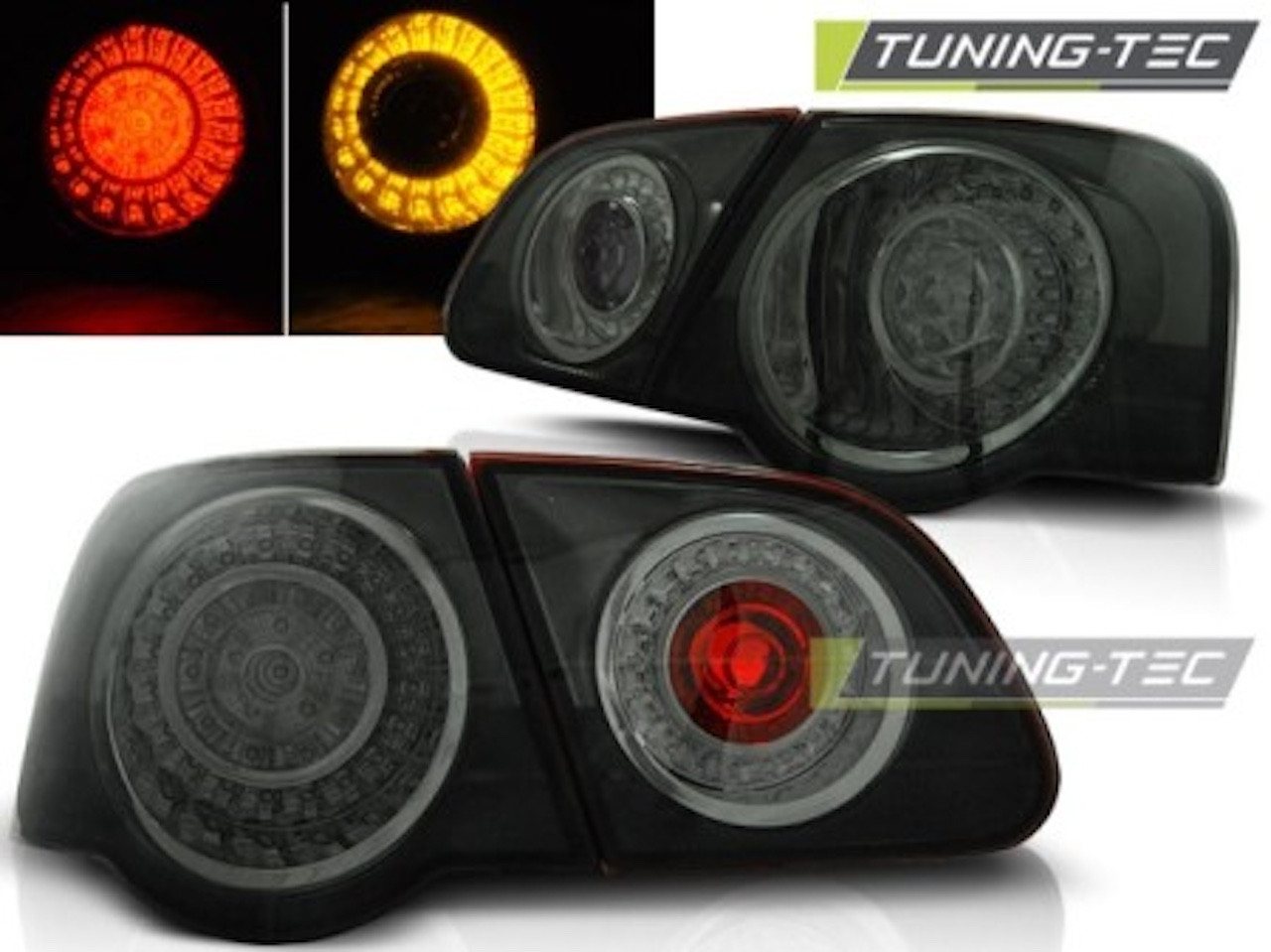 LLCTOOLS KFZ-Ersatzleuchte LED Rückleuchten Passend für Volkswagen Passat B6 3C 05–10 Smoke