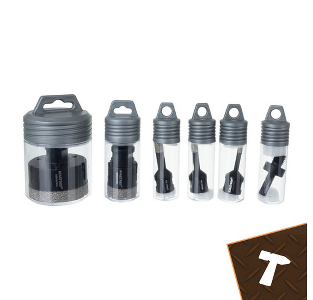 BIGSTREN Lochsäge Diamant-Lochsägen Set 6-68 mm, Spar-Set, 6-tlg., M14-Gewinde, Flexibel einsetzbar für Fliesen-, Montage- und Installationsarbeiten Bild 4