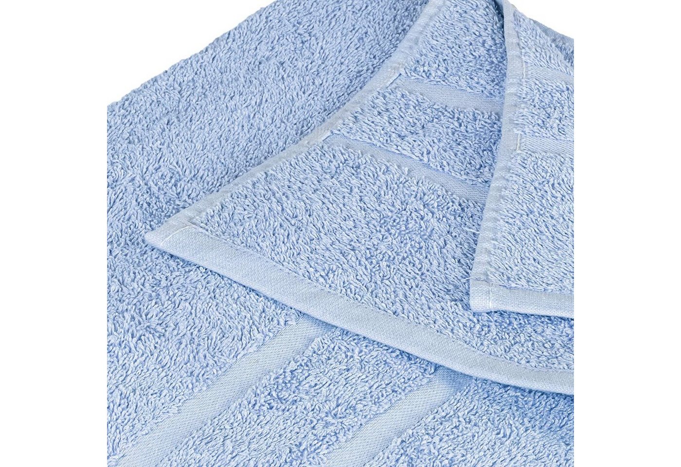 StickandShine Saunatuch 4er Set Premium Frottee Saunatücher 80x200 cm HELLBLAU Frottee