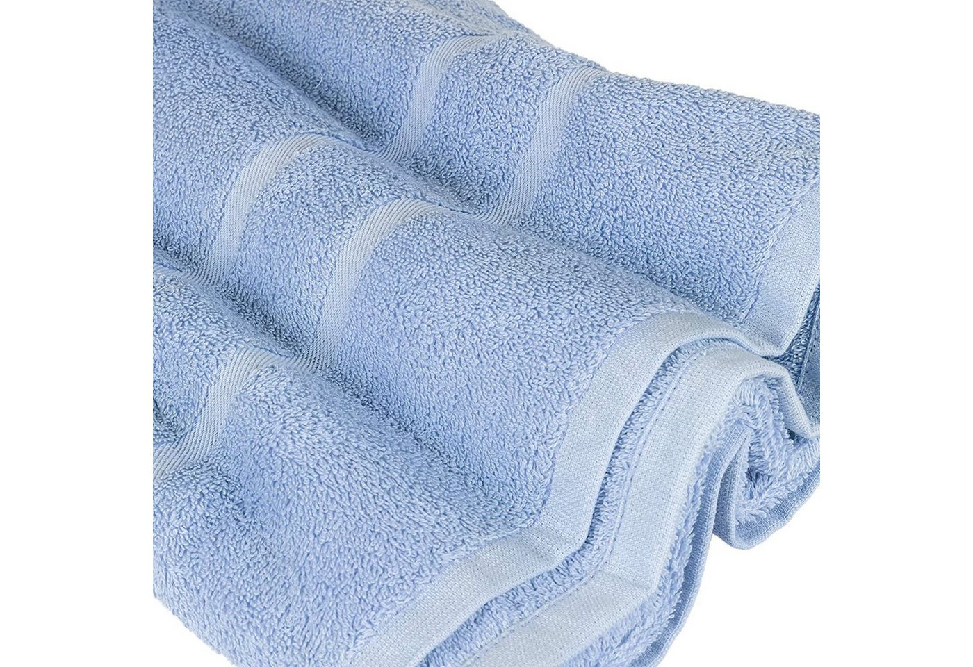 StickandShine Saunatuch 4er Set Premium Frottee Saunatücher 80x200 cm HELLBLAU Frottee Bild 3