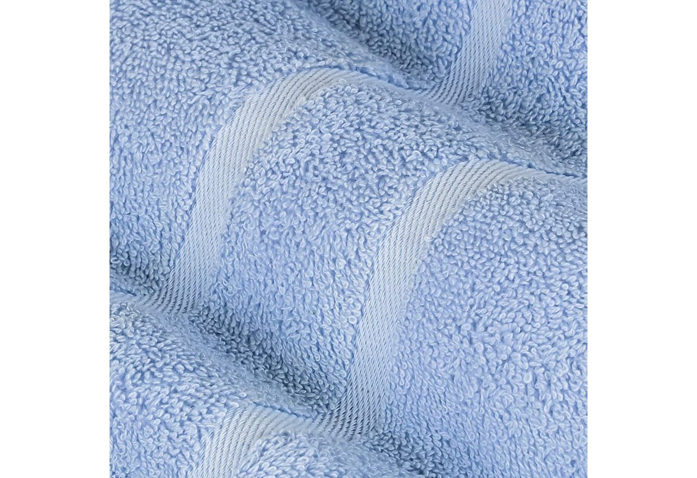StickandShine Saunatuch 4er Set Premium Frottee Saunatücher 80x200 cm HELLBLAU Frottee Bild 4