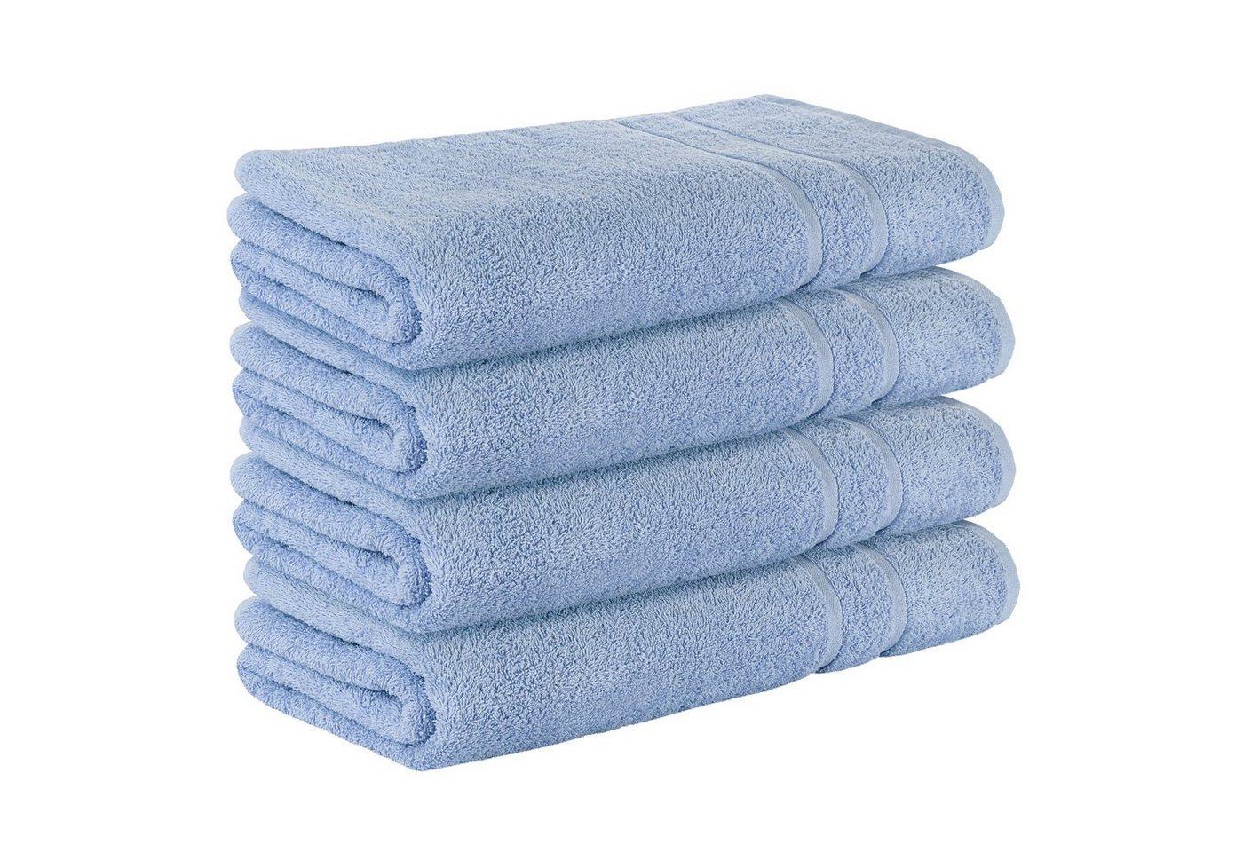 StickandShine Saunatuch 4er Set Premium Frottee Saunatücher 80x200 cm HELLBLAU Frottee Bild 5
