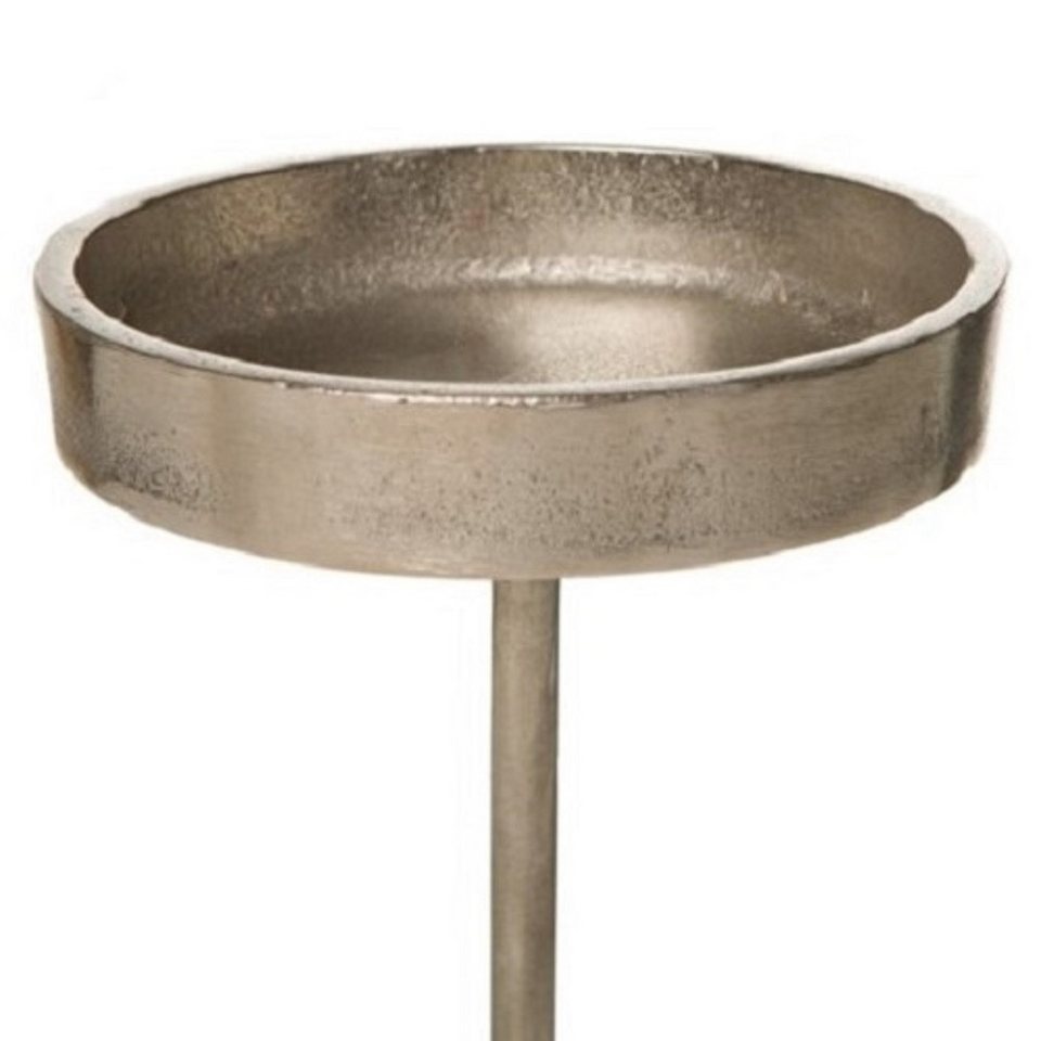 Dragimex Adventsleuchter Kerzenpick, Aluminium Kerzenhalter Kerzenteller 8,5cm Silber Bild 2