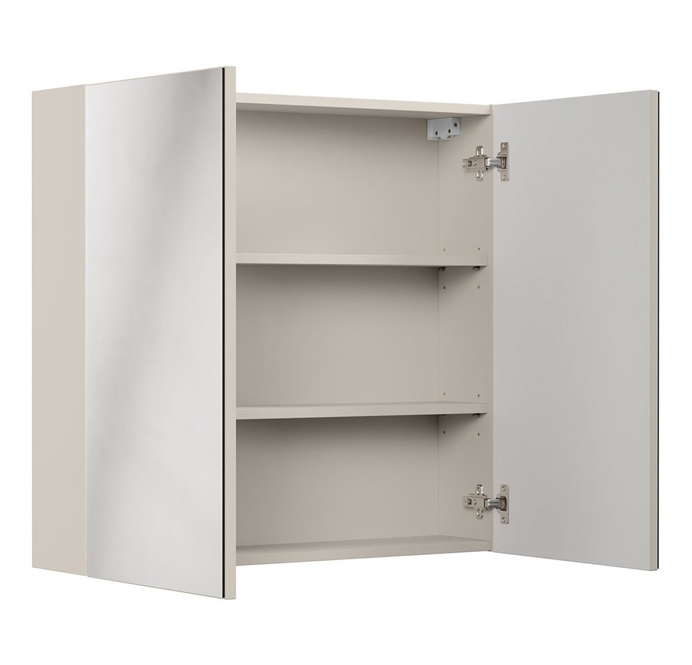 Lomadox Spiegelschrank BIBIONE-56 in kaschmir, 2-türig, 80 cm breit Bild 2
