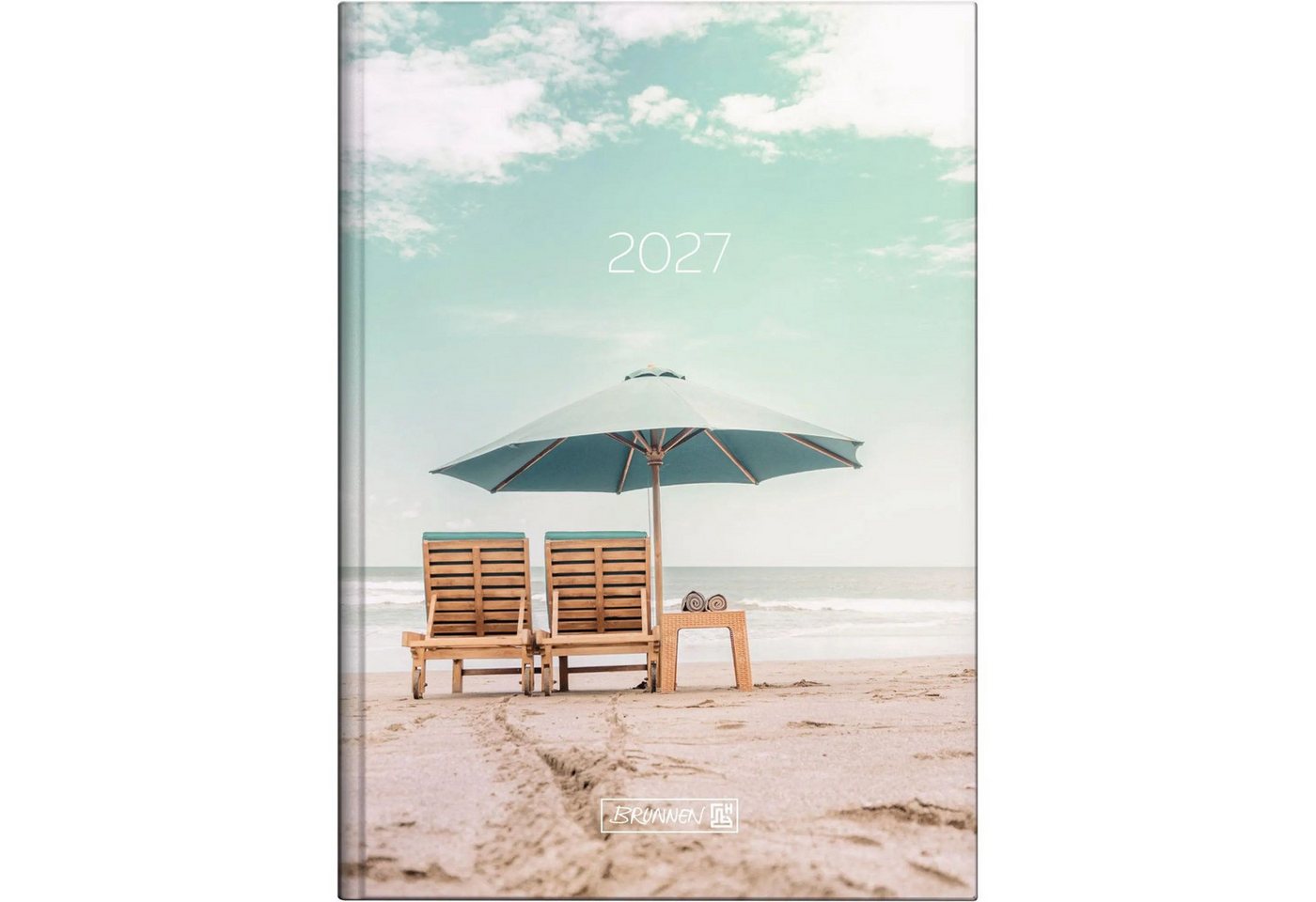 Baier & Schneider Taschenkalender BRUNNEN 1079515037 Buchkalender Mod. 795 2027 "Sunbeds" A5, Papier
