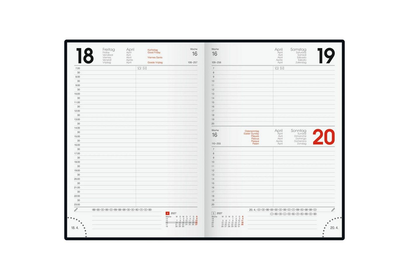 Baier & Schneider Taschenkalender BRUNNEN 1079515037 Buchkalender Mod. 795 2027 "Sunbeds" A5, Papier Bild 2
