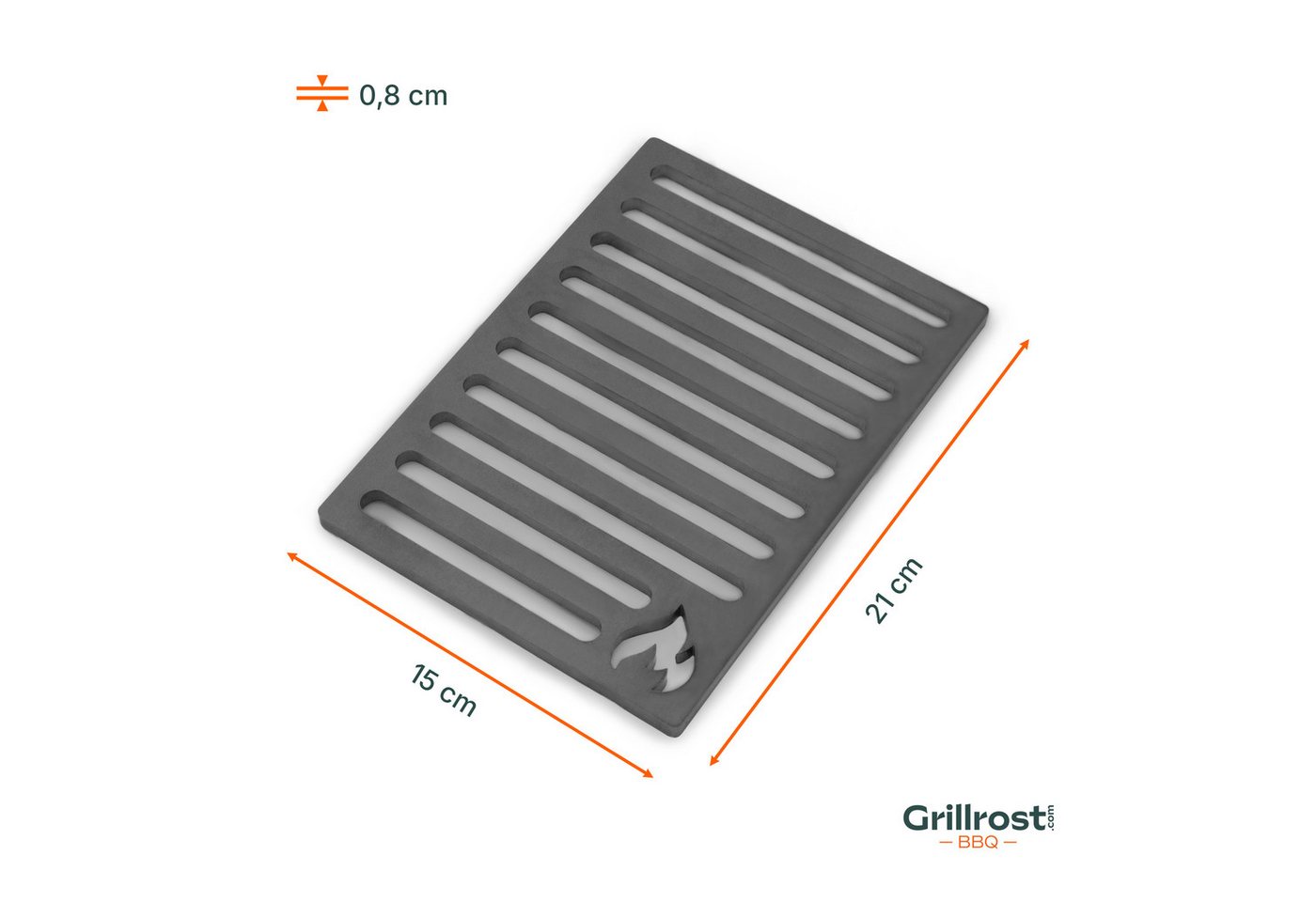 Grillrost.com BBQ Grillrost BBQ Ofenrost Stahl 15x21cm, Made in Germany Bild 2