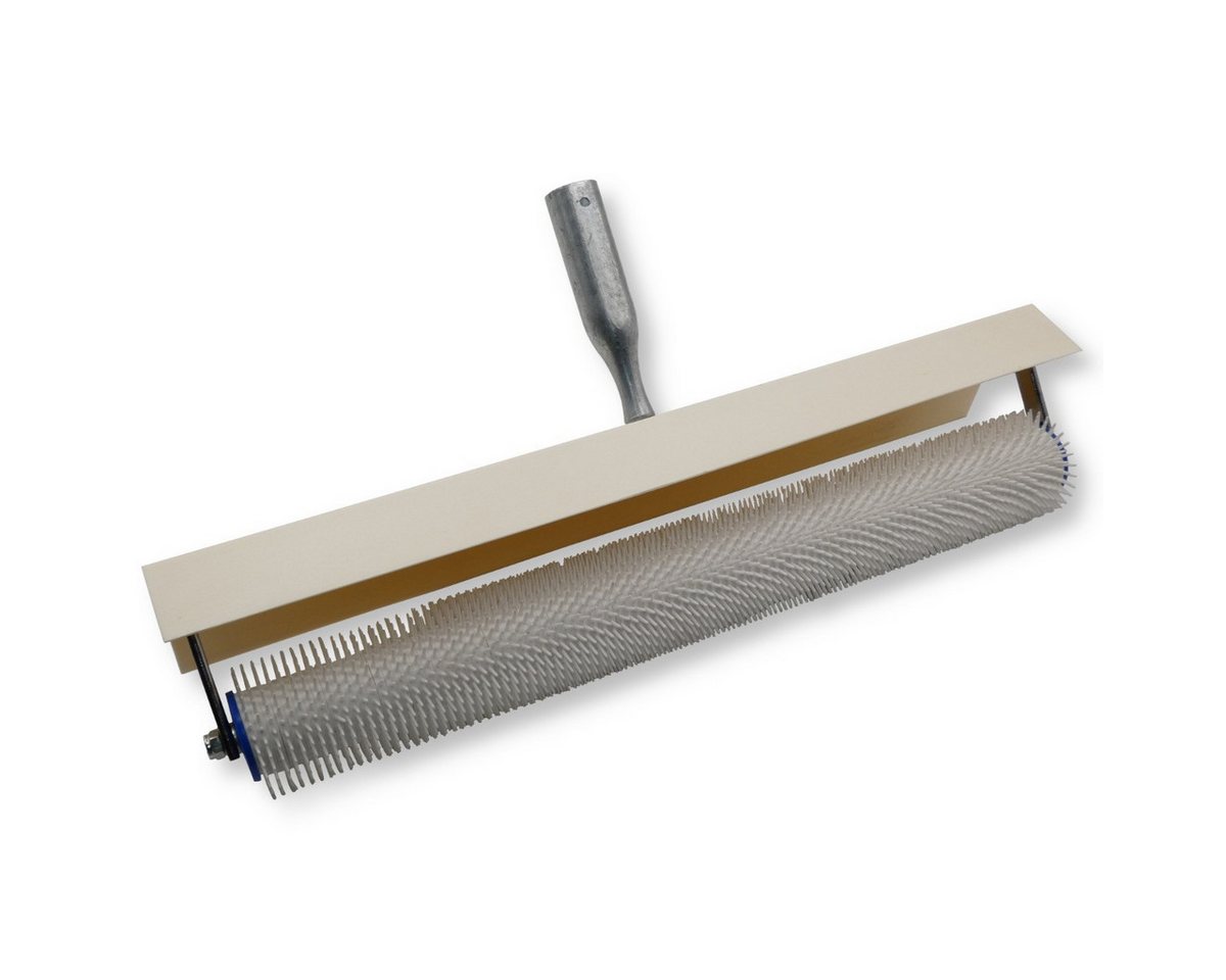 DEWEPRO Bodenlegerkelle Stachelwalze mit Spritzschutz 500mm breit, Stachellänge 11mm Bild 3