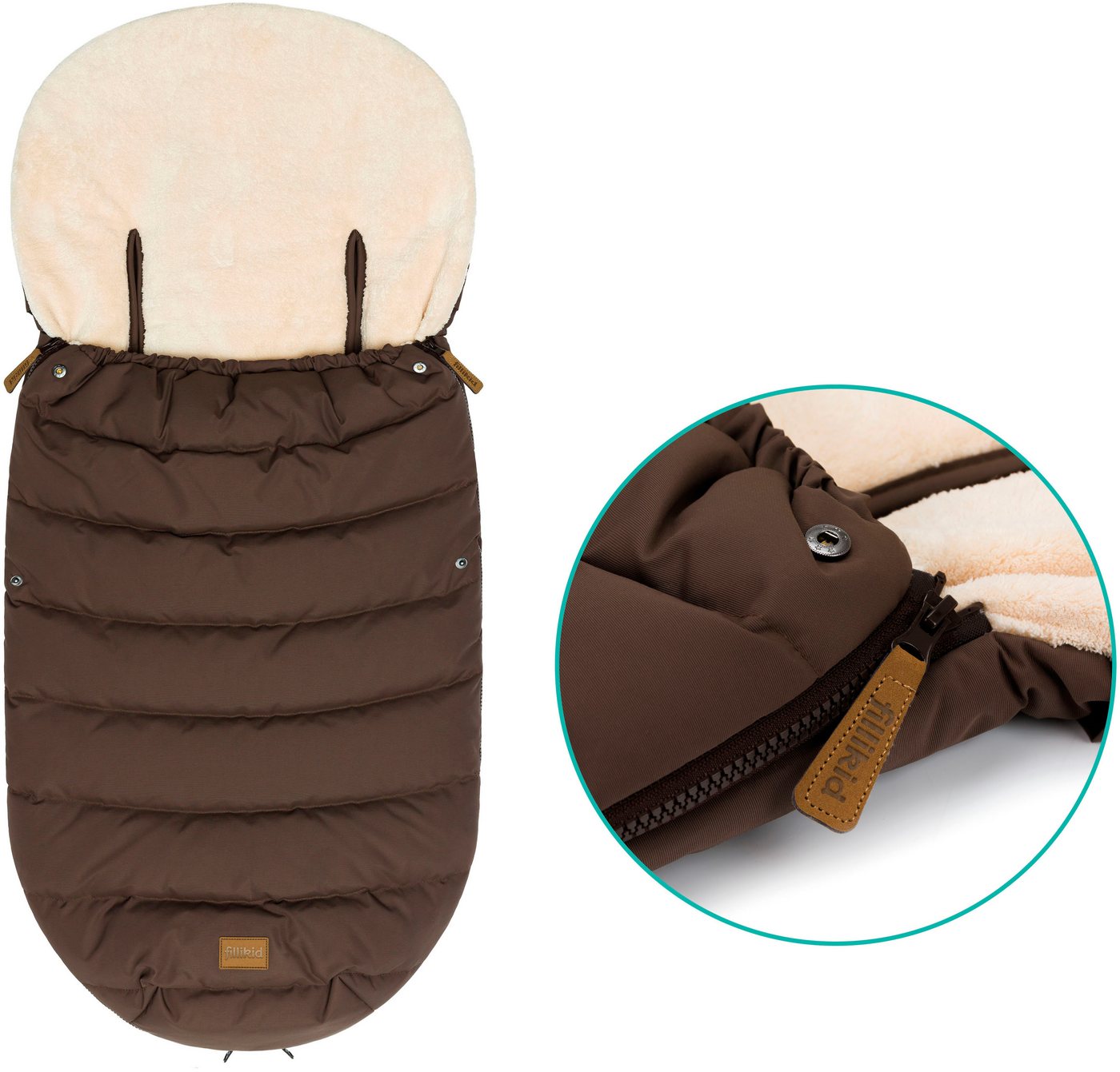 Fillikid Fußsack Hybrid Daune, Winterfußsack Bild 5