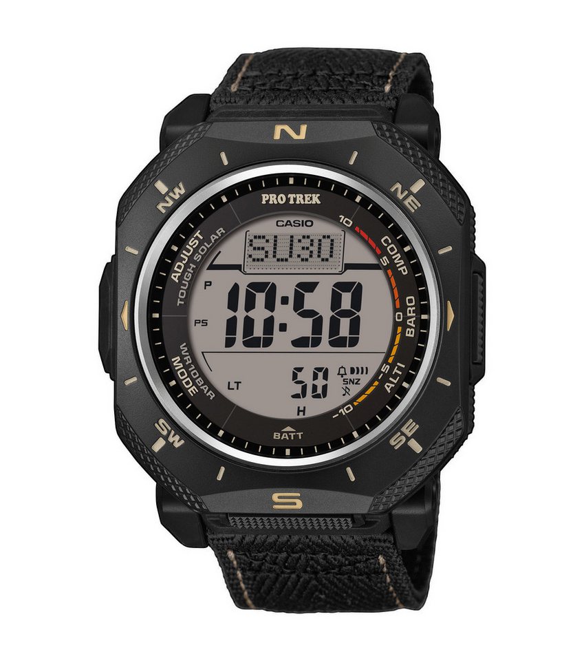 CASIO PRO TREK Multifunktionsuhr PRG-69B-1ER, Armbanduhr, Herrenuhr, digital, automatischer Kalender, Thermometer