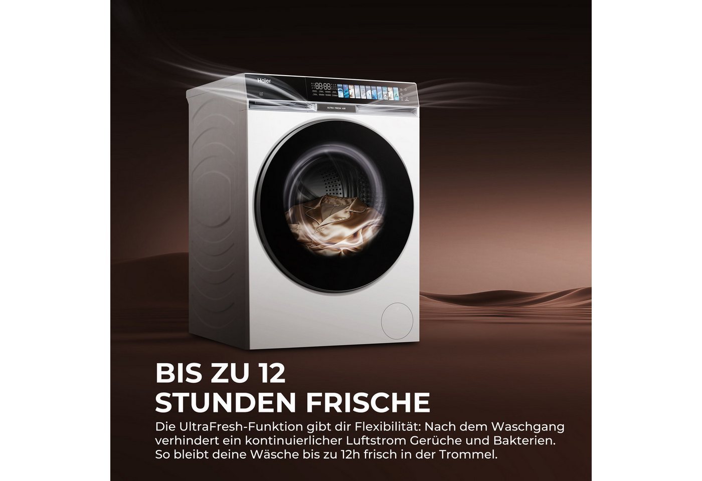 Haier Waschtrockner G9 Serie HWD80-BP14687TU1, 8 kg, 5 kg, 1400 U/min, UltraFresh & UltraSense Bild 4