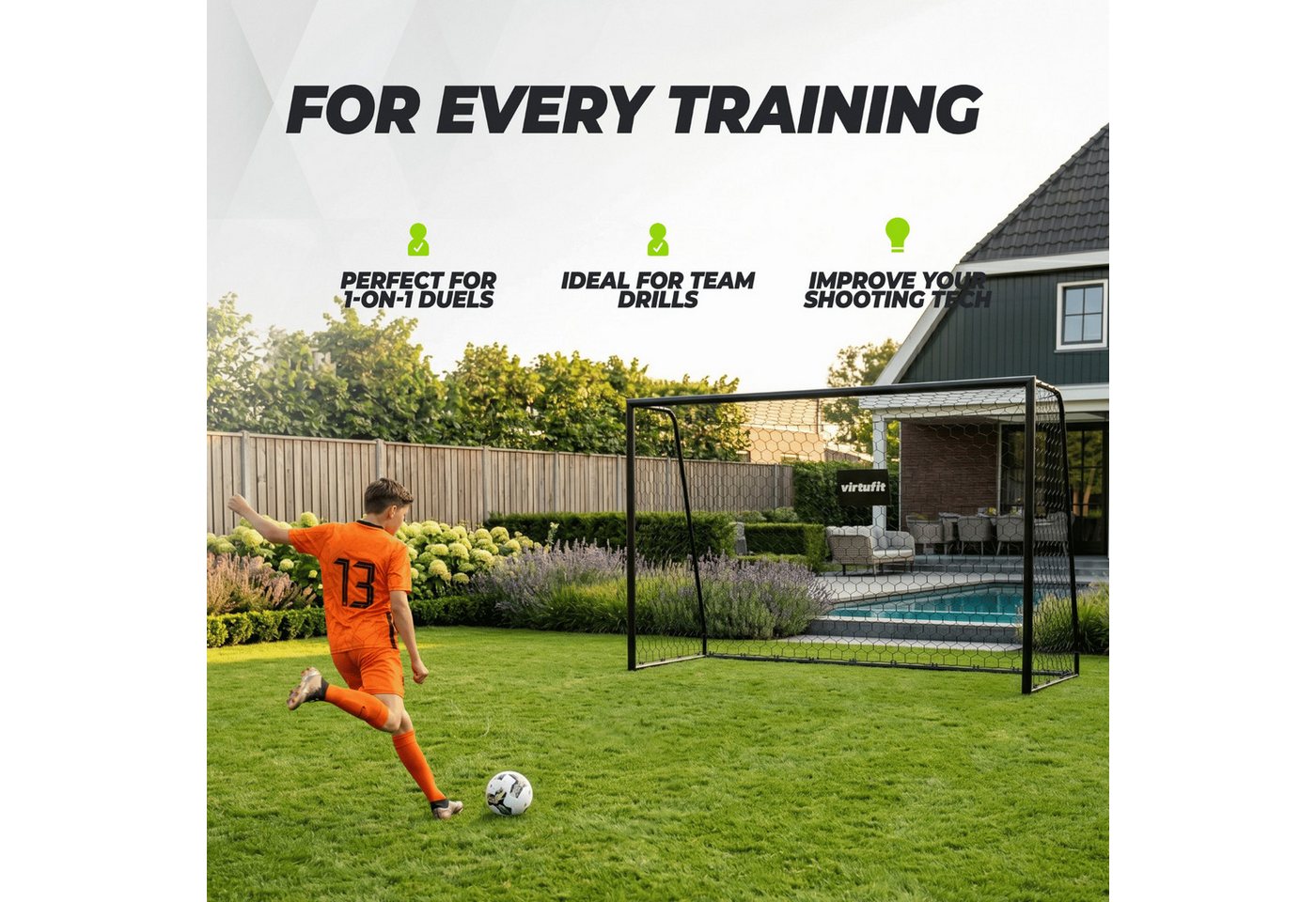 VirtuFit Fußballtor VirtuFit Premium Fußballtor 300 x 200 x 120 cm Heavy Duty Bild 5