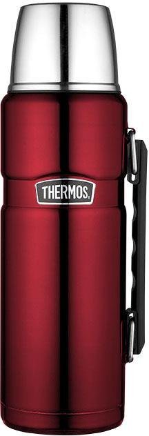 THERMOS Isolierflasche STAINLESS KING BEVERAGE BOTTLE, doppelwandiger Edelstahl, 1,2l, 24h heiß & 24h kalt, Spülmaschinenfest, Twist & Pour Lid, Becher