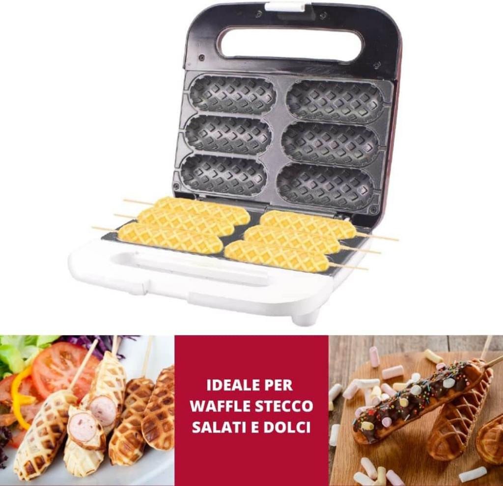 Beper Waffeleisen P101CUD100 Waffeleisen für Waffel am Spiess in rot, 850 W Bild 2
