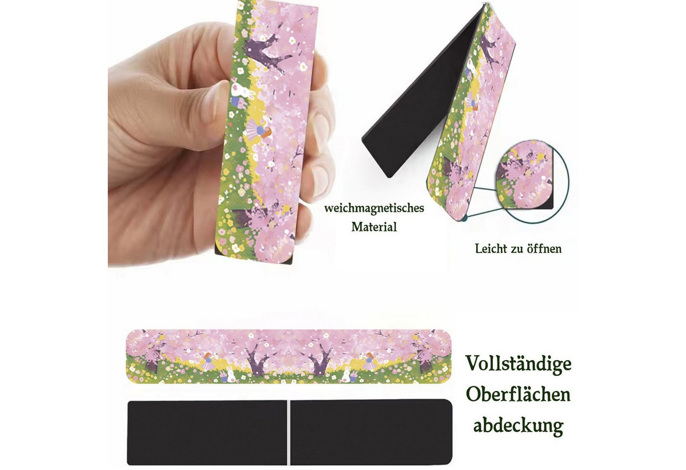 Jumpeak Lesezeichen Magnetische Lesezeichen, Kinder, Personalisiert,Himmelsmotiv, Geschenk, Magnetische Befestigung – schützt die Seiten vor Beschädigungen Bild 2