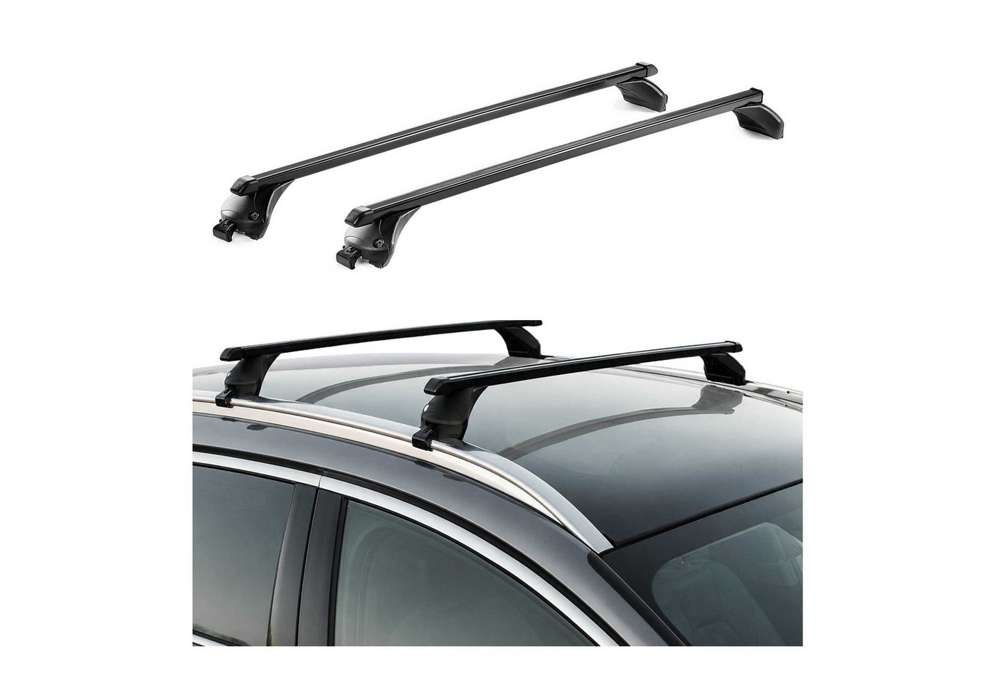 OMAC Dachträger Quick Dachträger für Nissan Qashqai J12 2021-2026 Stahl Schwarz 2x (2-St)
