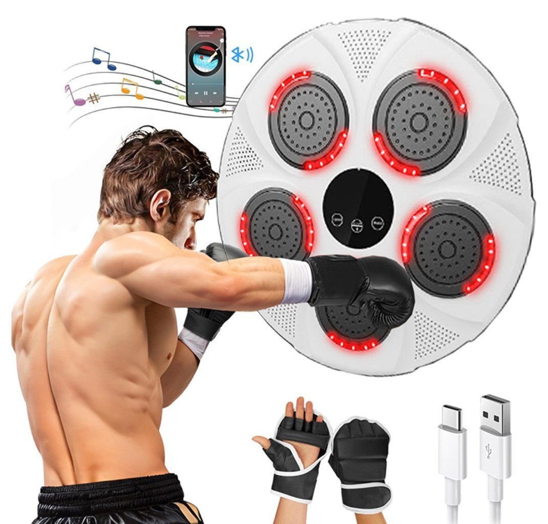 feinlux Boxmaschine Boxtrainer mit Bluetooth, Licht&Musik,Stressabbau,Trainingshilfe, individuell einstellbare Höhe, unterhaltsam für Zuhause und Gym Bild 4