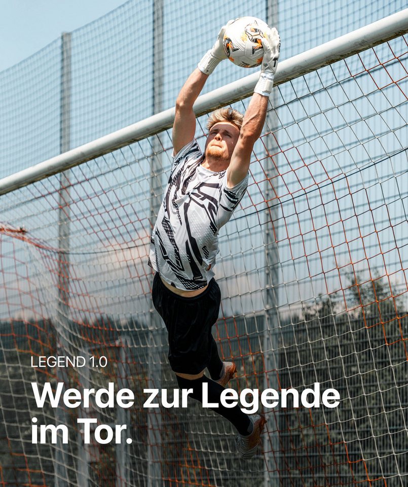 T1TAN Torwarthandschuhe Erwachsene Legend White-Out mit Fingerschutz, Größe 6-11 Bild 4