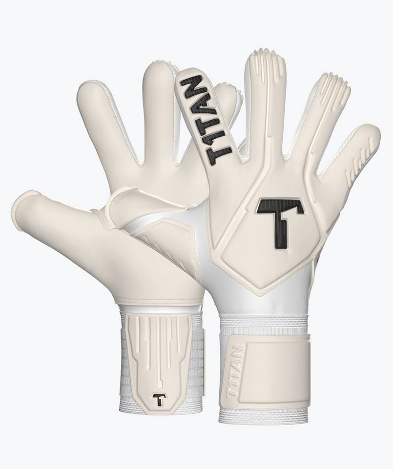 T1TAN Torwarthandschuhe Erwachsene Legend White-Out mit Fingerschutz, Größe 6-11 Bild 5