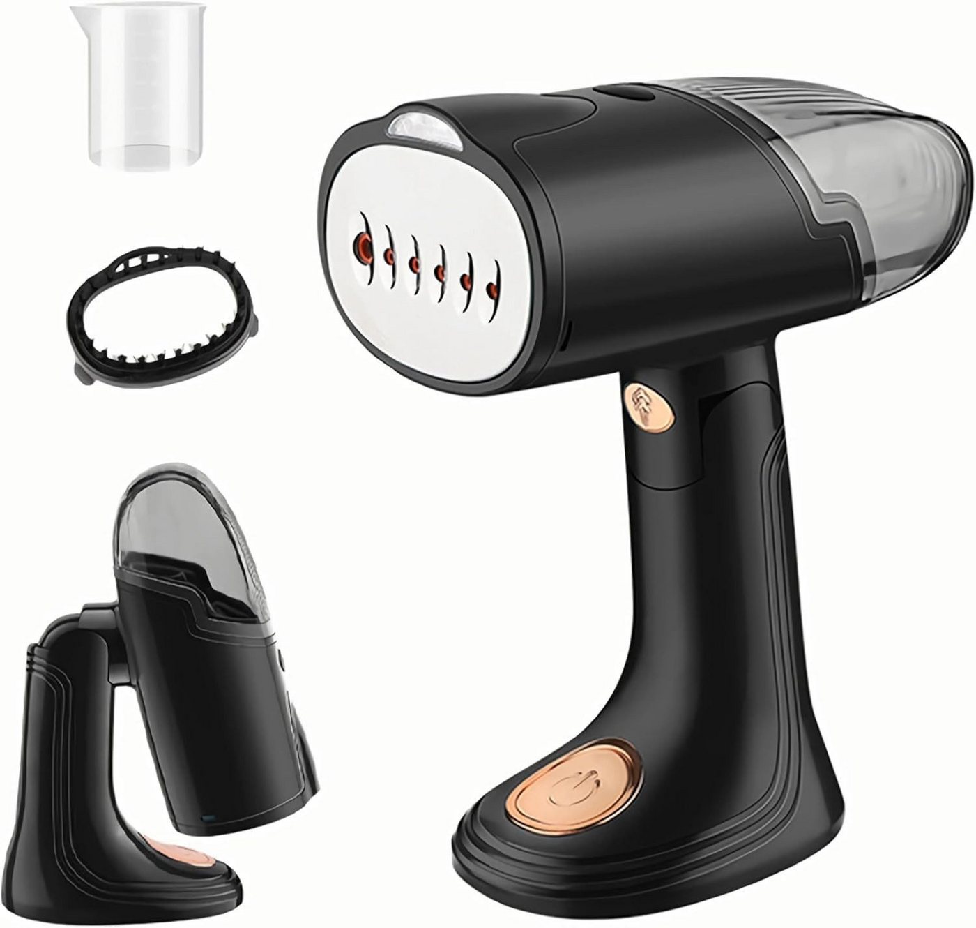 Feelhap Reise-Dampfbügeleisen Vertikales Dampfbügeleisen 1500 W 130 ml mit Dampfbürste, faltbar, 1500 W, 1500 W, klappbarer Griff, 130-ml-Tank, Bürstenaufsatz Bild 4
