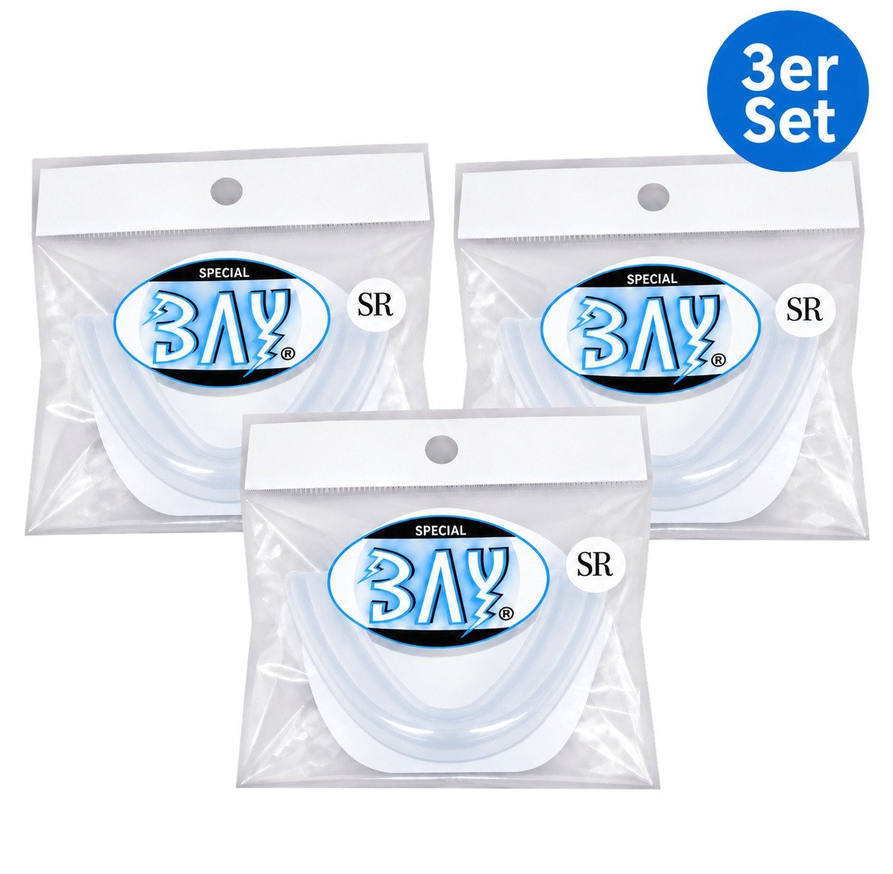 BAY-Sports Zahnschutz 3x Set Zahnschützer Mundschutz Zahnschutz Sport Erwachsene Kampfsport (3 Stück Set, Zahnschutz Sport), Sparset, viele Farben, Senior ab 13 Jahre, im Wasserbad anpassen Bild 3
