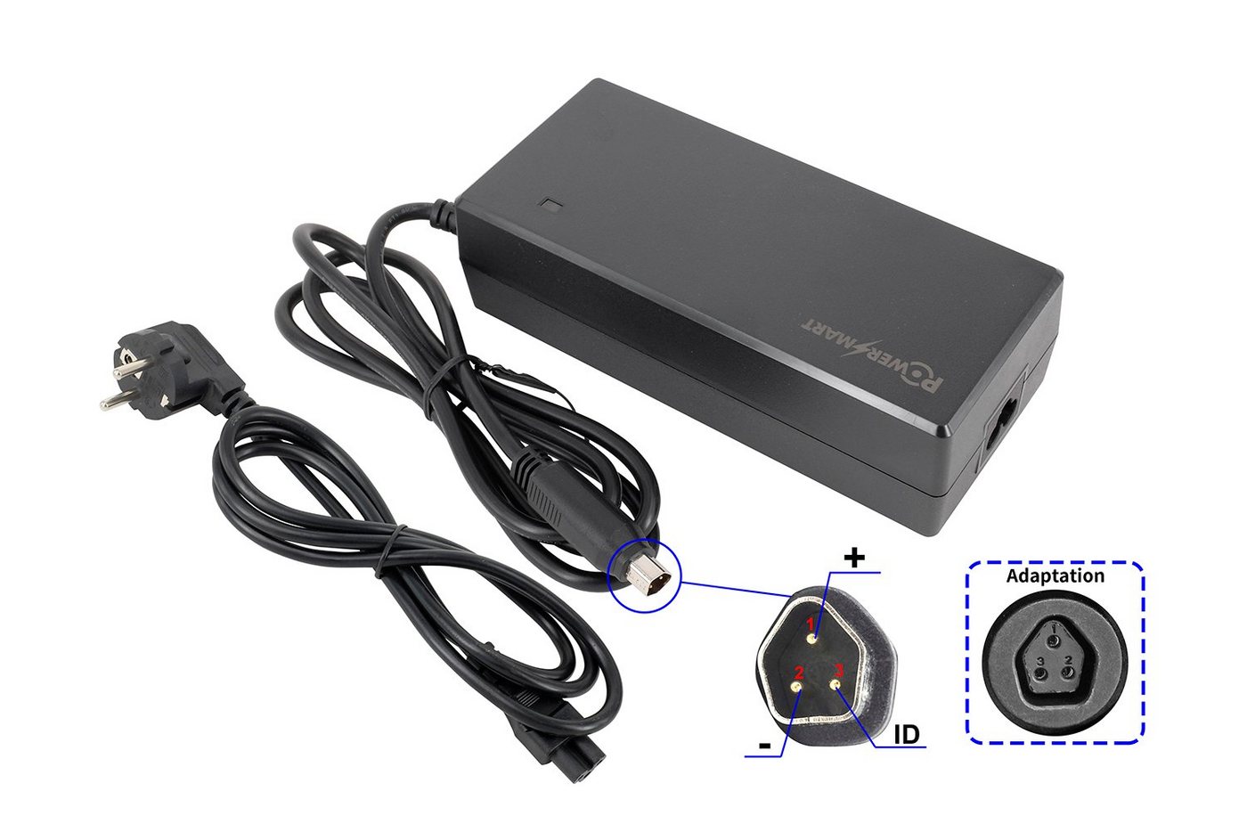 PowerSmart DZLM3620-M2 Batterie-Ladegerät (42V 2A für Fischer Cita ER 1804 (2022), Cita ECU 1401 (2022), Cita Retro 2.0 (2022), Cita Retro 2.2 (2022), CITA ECU 2200 (2022) Bild 3
