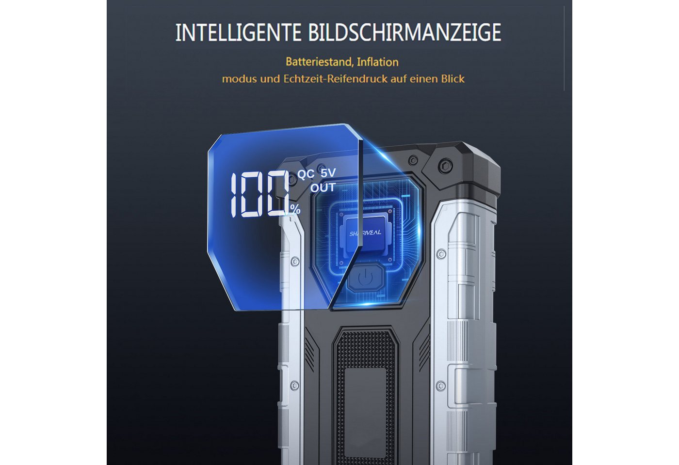 Insma Auto Starthilfe Powerbank 3000A 12V Starthilfegerät, 3 Mode LED-Leuchte, für Benzin bis 9,0L & Diesel bis 7,0L