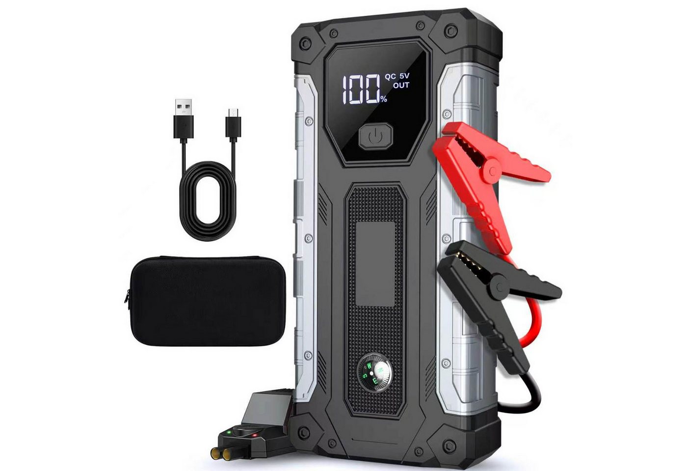 Insma Auto Starthilfe Powerbank 3000A 12V Starthilfegerät, 3 Mode LED-Leuchte, für Benzin bis 9,0L & Diesel bis 7,0L Bild 5