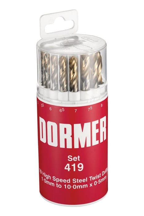 Spiralbohrer-Satz HSS 118° DIN 338 Kurz Unbeschichtet TiN A094419