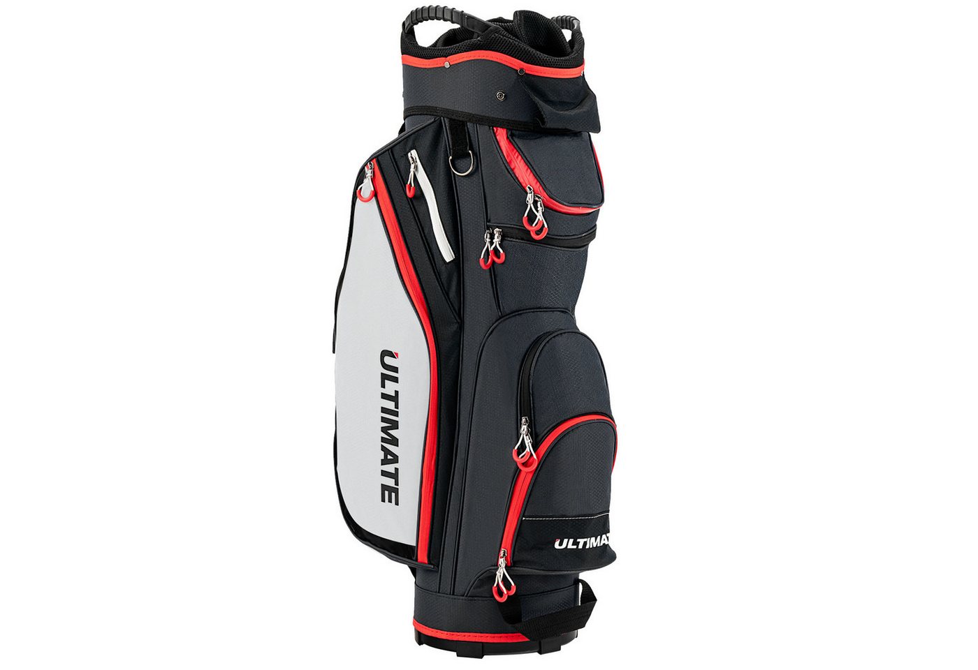 COSTWAY Golftrolley + Golfbag, 1-tlg., mit 8 Taschen & Getränkekühltasche