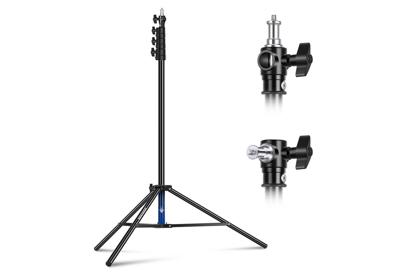 Neewer ST-300AC 3m Lichtstativ, Schwerlast Metallstativ luftgefedert Lampenstativ (höhenverstellbar 106-300 cm, mit mit Standard-Spigot, für Ringlicht) Bild 2