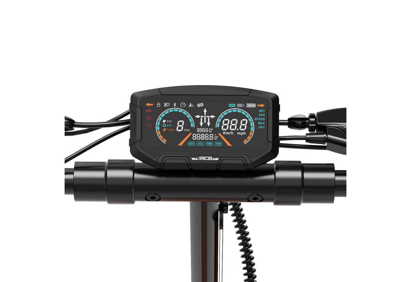 RCB E-Scooter D7 Ultra mit Straßenzulassung NFC Blinker App bis 100km Reichweite, 500 W, 20 km/h, 1600 W Peakleistung, bis 150 kg Gesamtmasse Bild 2