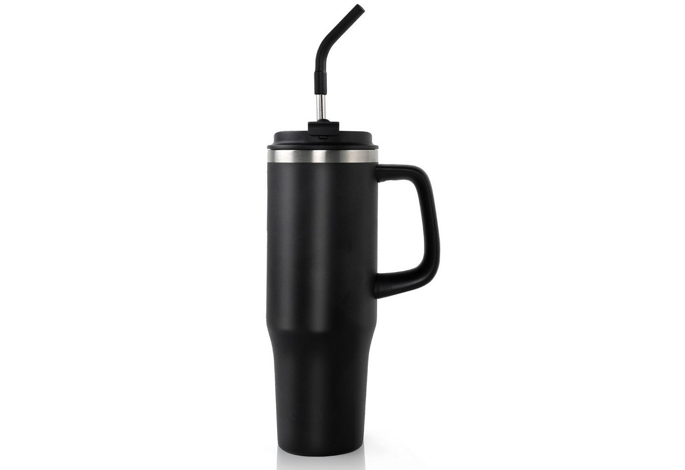 CALIYO Thermoflasche Thermobecher 1.08L Edelstahl BPA frei mit Strohhalm und Deckel, Langanhaltend kühl / warm spülmaschinenfest für Sport, Reisen
