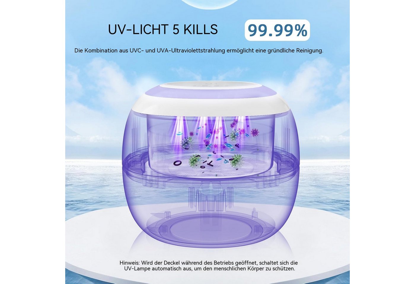 Topcony Ultraschallreiniger Ultraschallreinigungsgerät 42000Hz 180ml Tank für Zuhause Büro, Ultrasonic Cleaner für Zahnersatz, Retainer, Aligner Zahnschiene