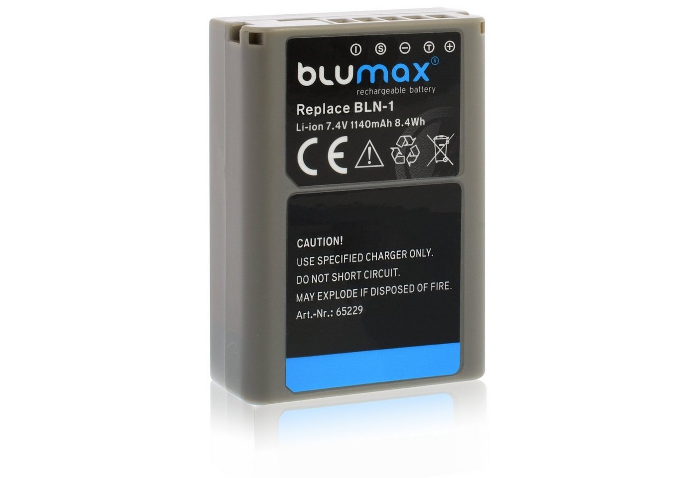 Blumax Akku passend für Olympus BLN-1 1140 mAh (7,2V) Kamera-Akku Bild 3