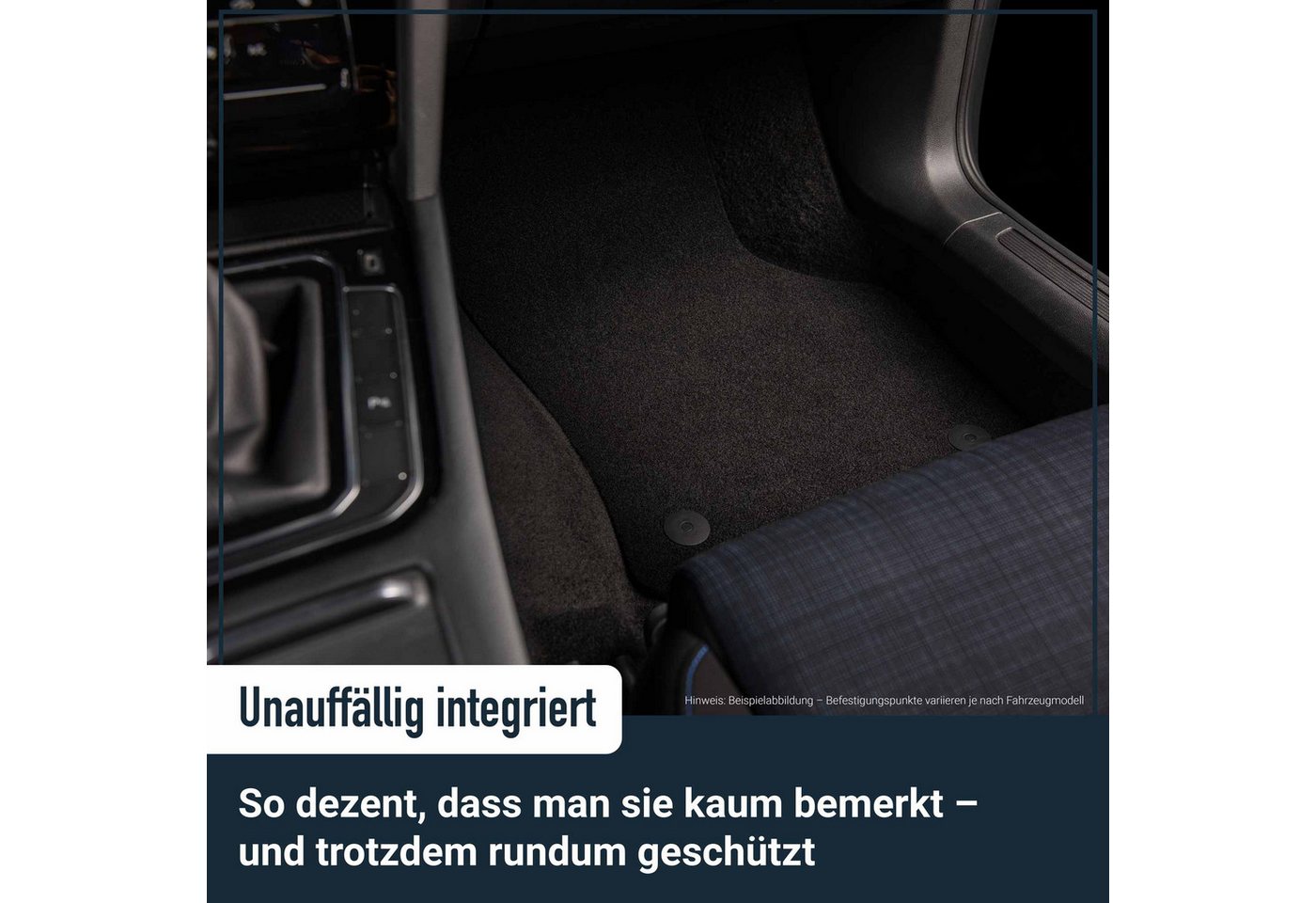 ELMASLINE Auto-Fußmatten für Peugeot Boxer 2006-2026 [2. Gen] - Textilfußmatten, für Peugeot Boxer - Extra hoher Rand für mehr Schutz, Passend für Peugeot Boxer 2006-2026, mit Mittelgang Bild 5